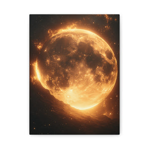 Stretched Canvas Wall Art - Radiant Moon Design