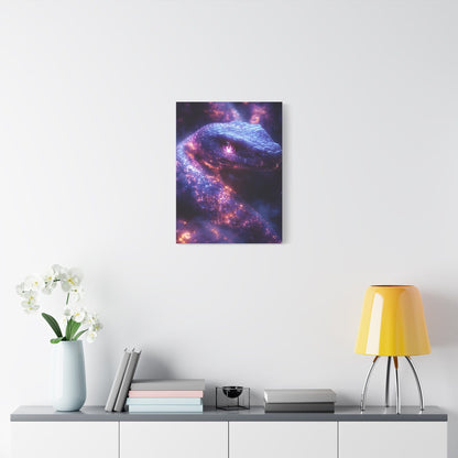 Cosmic Creature Canvas Art, Wall Decor, Home Gallery, Unique Gift, Space-Inspired Art, Mystic Snake Print