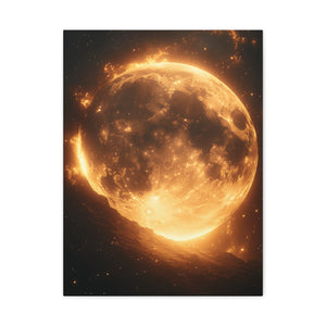 Stretched Canvas Wall Art - Radiant Moon Design