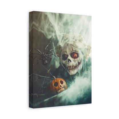 Spooky Halloween Wall Art, Framed Canvas Print, Haunted Decor, Gothic Artwork, Home Decor for Fall Celebrations