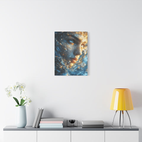 Artistic Canvas Print - Abstract Water Woman | Ocean-Themed Decor, Gallery Wall Art, Unique Home Decoration, Aquatic Aesthetic, Gift