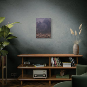 Squirrel Canvas Art matte wildlife wall décor with nuts and natural wood background for cozy living room accent