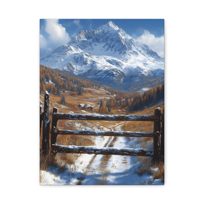 Mountain Landscape Canvas Print, Wall Art, Home Decor, Office Decor, Nature Lover Gift, Cozy Cabin Style