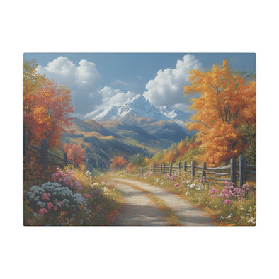 Autumn Décor, Canvas Art, AI Autumn Landscape, Nature Artwork Gift, Modern Wall Hanging, Unique Wall Art