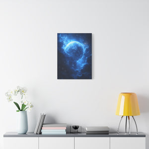 Stellar Canvas Art Print, Galaxy Wall Décor, Celestial Home Decoration, Starry Night Artwork, Cosmic Blue Decor