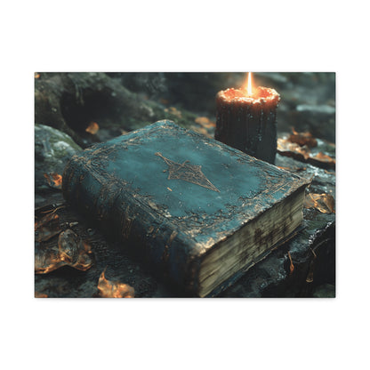 Mystical Canvas Art Print, Wall Decor for Wizardry Lovers, Fantasy Room Decoration, Gift for Bookworm, Gothic Home Accent