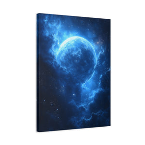 Stellar Canvas Art Print, Galaxy Wall Décor, Celestial Home Decoration, Starry Night Artwork, Cosmic Blue Decor