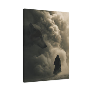 Mystical Wolf Canvas Art, Nature Lover Gift, Wall Decor, Home Aesthetic, Fantasy Art, Animal Lovers, Unique Gift Idea
