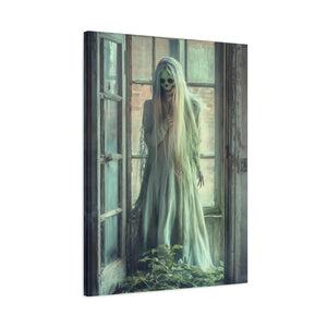Haunting Matte Canvas Wall Art, Creepy Home Decor, Gothic Decor, Halloween Decoration, Spooky Art Piece