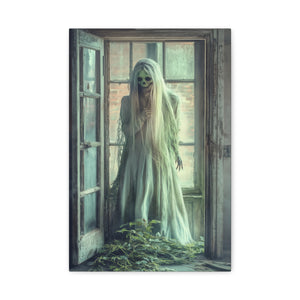 Haunting Matte Canvas Wall Art, Creepy Home Decor, Gothic Decor, Halloween Decoration, Spooky Art Piece