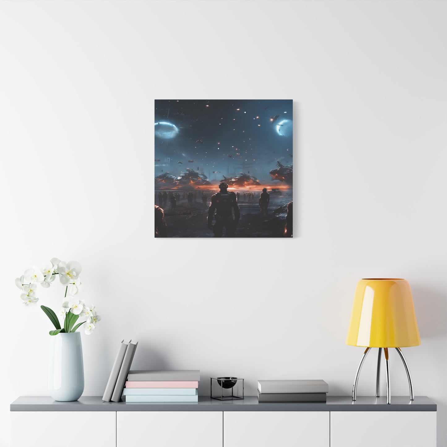 Sci-Fi Wall Art Canvas, Futuristic Decor, Space Art Print, Home Gallery Decoration, Gift for Sci-Fi Lovers