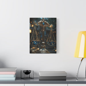 Celestial Scales Canvas Art, Starry Balance Wall Decor, Astrology Gift, Cosmo Home Decor, Spiritual Artwork, Zodiac Decoration