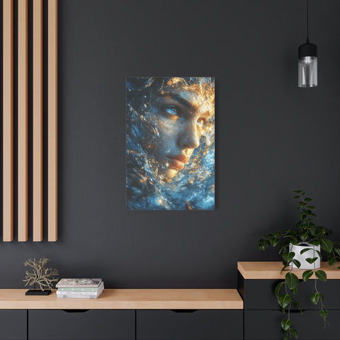 Artistic Canvas Print - Abstract Water Woman | Ocean-Themed Decor, Gallery Wall Art, Unique Home Decoration, Aquatic Aesthetic, Gift