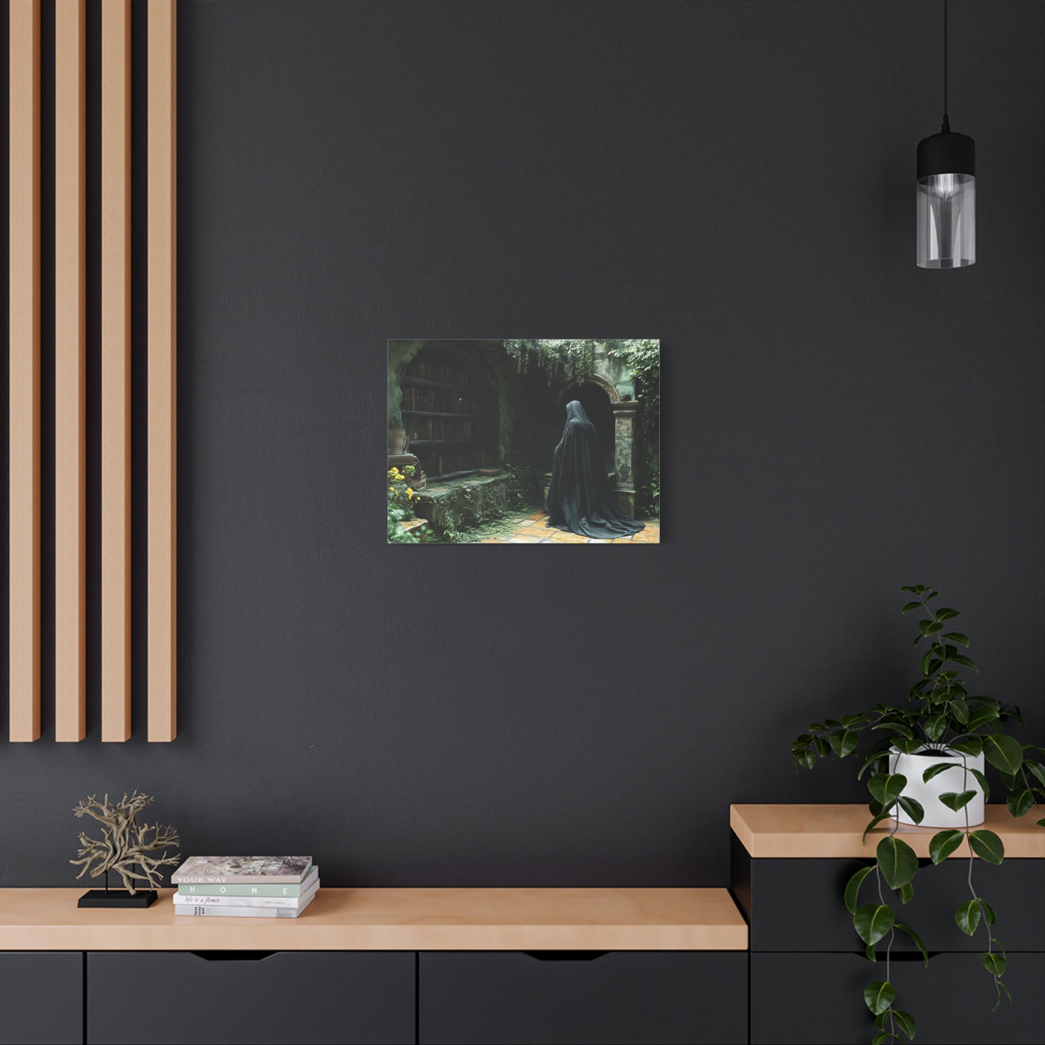 Mystical Canvas Wall Art, Enchanted Decor for Home, Dark Aesthetic Artwork, Gothic Wall Hanging, Unique Gift Idea