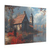 Autumn Décor, Canvas Art, AI Autumn Landscape, Nature Artwork Gift, Modern Wall Hanging, Unique Wall Art