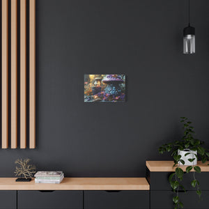 Enchanted Mushroom Canvas Print, Nature Wall Art, Fairy Tale Décor, Magical Home Accent