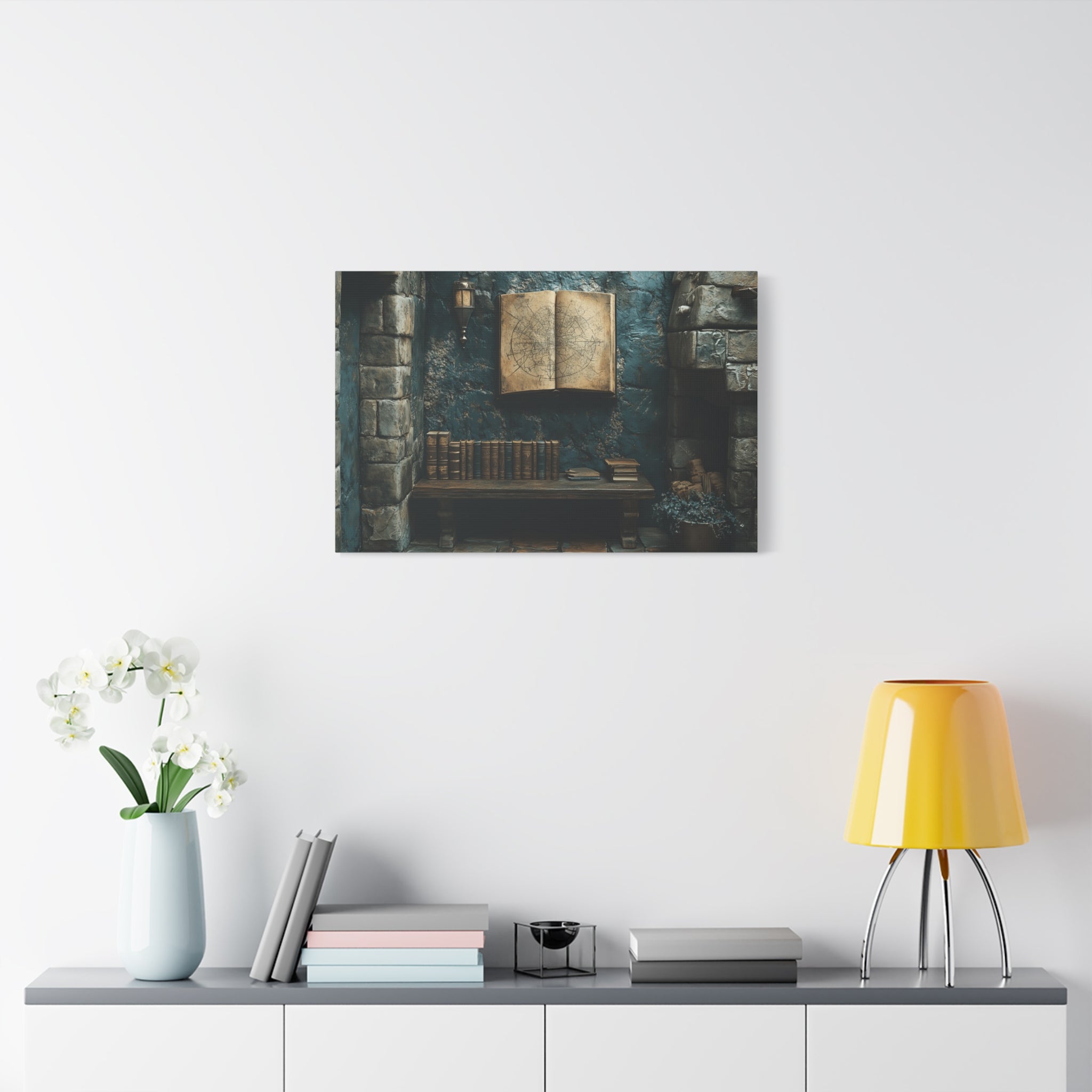 Fantasy Book Nook Wall Art, Cozy Home Decor, Literary Gifts, Reading Corner Artwork, Book Lovers Decor, Magical Canvas Print