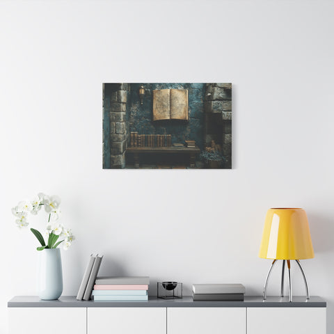 Fantasy Book Nook Wall Art, Cozy Home Decor, Literary Gifts, Reading Corner Artwork, Book Lovers Decor, Magical Canvas Print