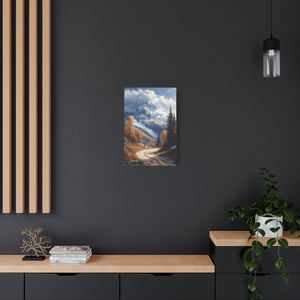 Stretched Canvas Wall Art, Scenic Mountain Landscape, Home Décor, Nature Wall Hanging, Autumn Vibes