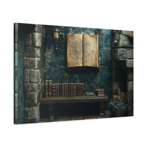 Fantasy Book Nook Wall Art, Cozy Home Decor, Literary Gifts, Reading Corner Artwork, Book Lovers Decor, Magical Canvas Print
