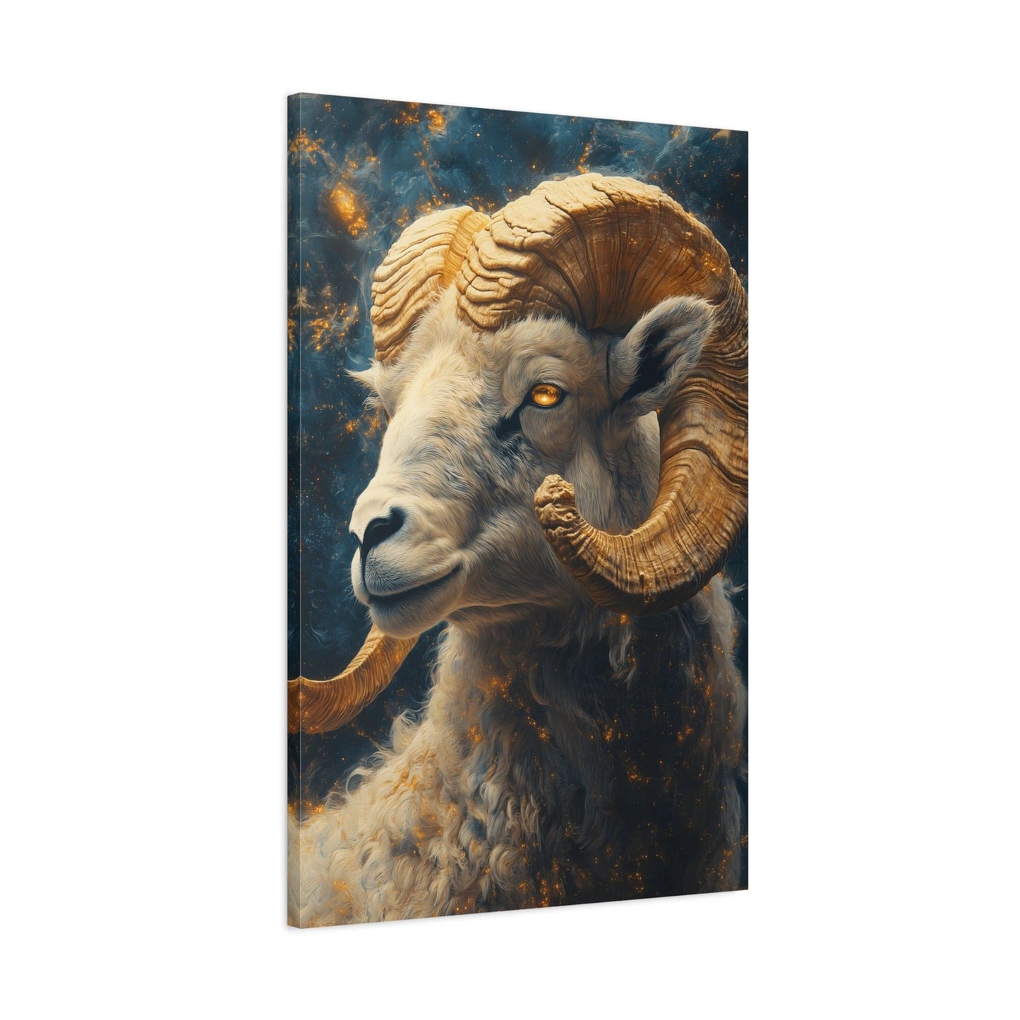 Ram Portrait Matte Canvas Wall Art, Animal Decor for Home, Rustic Wall Decor, Gift for Animal Lovers, Unique Birthday Gift