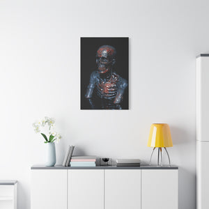 Stretched Canvas Art Print, Gothic Skeleton Wall Decor, Macabre Home Aesthetic, Halloween Wall Art, Dark Artwork for Spooky Vibes