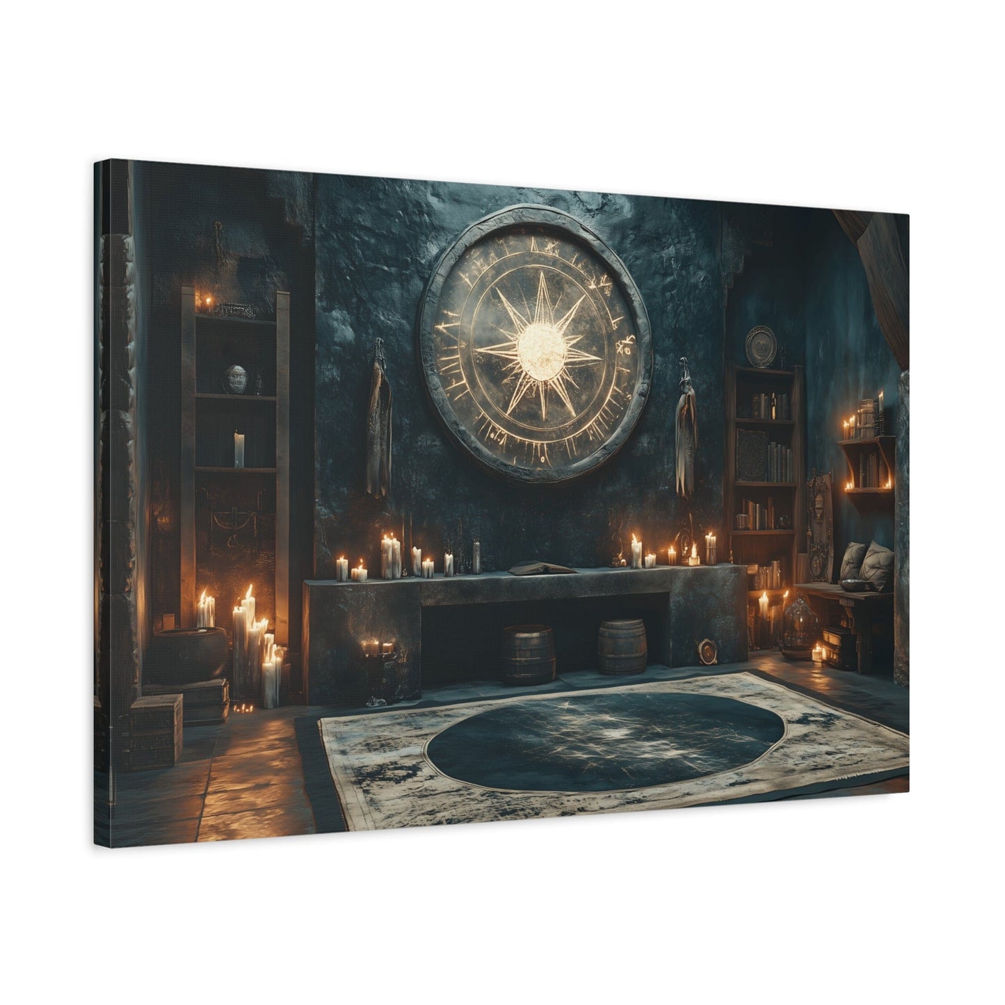 Mystical Matte Canvas Wall Art, Gothic Home Decor, Spiritual Room Decoration, Witchy Aesthetic, Bohemian Wall Hanging