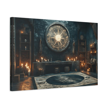 Mystical Matte Canvas Wall Art, Gothic Home Decor, Spiritual Room Decoration, Witchy Aesthetic, Bohemian Wall Hanging