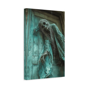Eerie Ghost Wall Art Canvas, Perfect for Halloween Decor, Creepy Artwork for Home, Macabre Gift Idea, Spooky Room Accent
