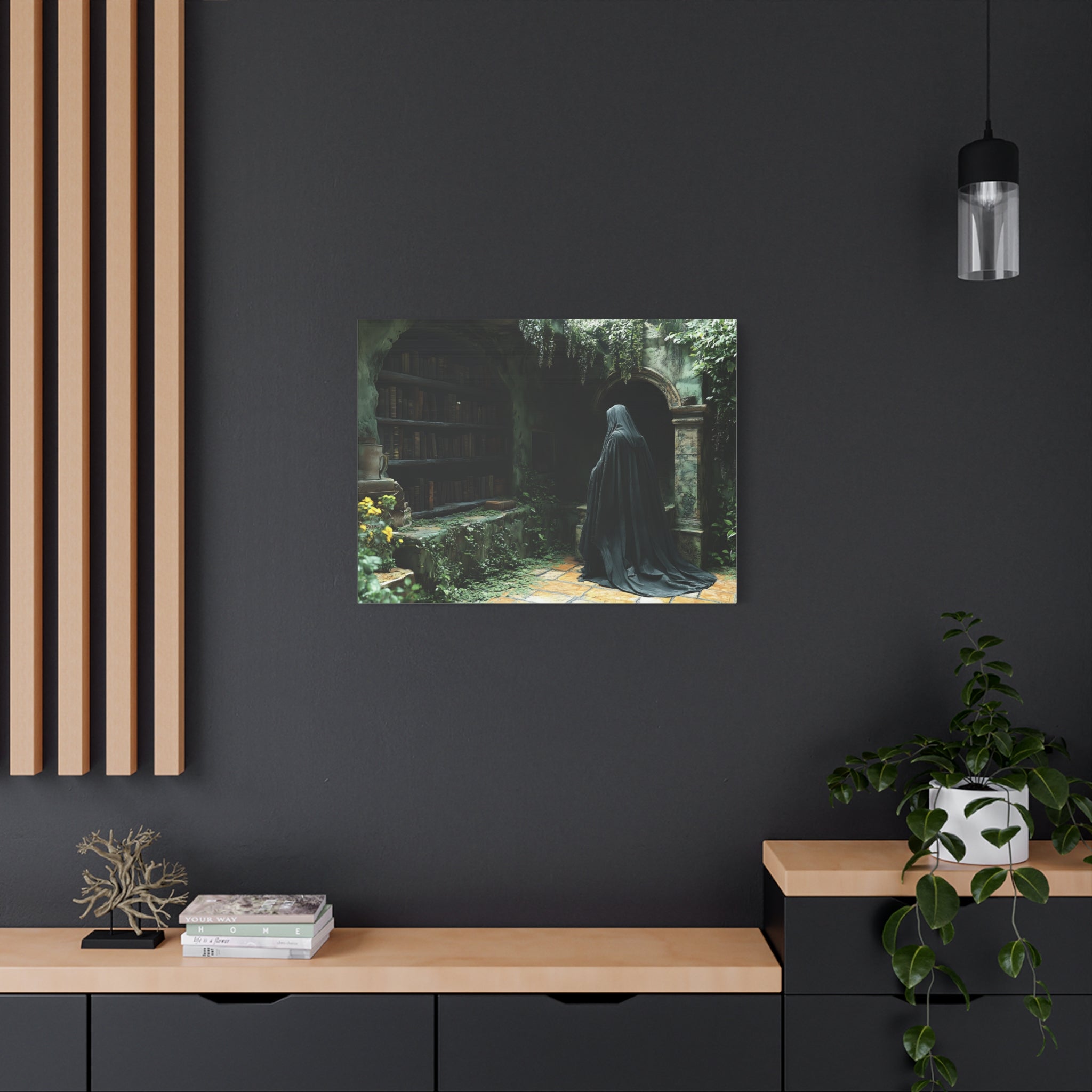 Mystical Canvas Wall Art, Enchanted Decor for Home, Dark Aesthetic Artwork, Gothic Wall Hanging, Unique Gift Idea