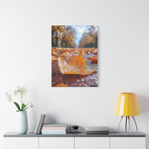 Autumn Leaf Canvas Wall Art, Nature Decor, Fall Home Decor, Seasonal Artwork, Gallery Wall, Eco-Friendly Art