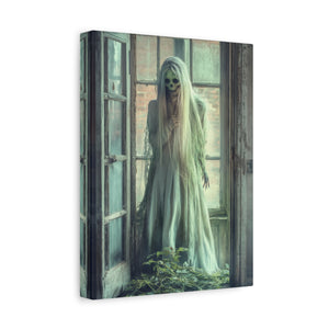 Haunting Matte Canvas Wall Art, Creepy Home Decor, Gothic Decor, Halloween Decoration, Spooky Art Piece