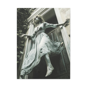 Eerie Fantasy Wall Art Canvas, Dark Atmosphere Decor, Gothic Home Decor, Haunting Art for Halloween, Unique Gift Idea