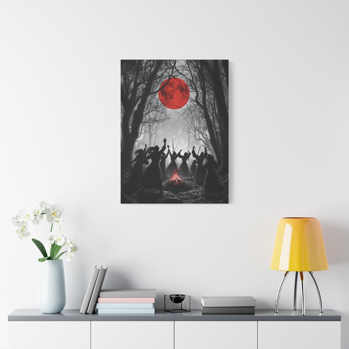 Mystical Forest Canvas Art, Wall Decor, Witchy Home Accent, Boho Decor, Spirit Circle Artwork