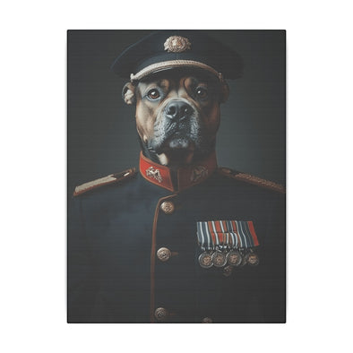 Bulldog Military Wall Art - Patriotic Dog Décor for Army, Air Force, Navy, Marines