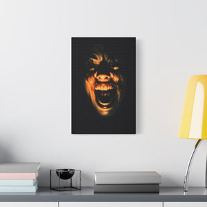 Screaming Face Art Print Canvas, Horror Wall Decor, Macabre Home Accent, Gothic Room Art, Unique Gift Idea