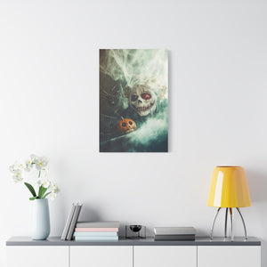 Spooky Halloween Wall Art, Framed Canvas Print, Haunted Decor, Gothic Artwork, Home Decor for Fall Celebrations