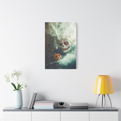 Spooky Halloween Wall Art, Framed Canvas Print, Haunted Decor, Gothic Artwork, Home Decor for Fall Celebrations