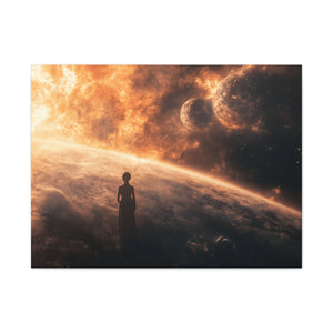 Cosmic Canvas Art Print, Space Wall Decor, Sci-Fi Home Decor, Galaxy Artwork, Astronaut Print, Celestial Gift Ideas