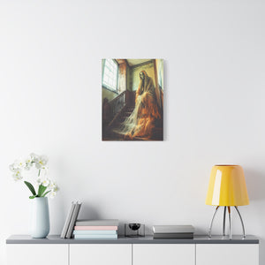 Haunting Ghost Canvas Art, Spooky Home Decor, Halloween Wall Art, Gothic Decoration, Creepy Haunted Print