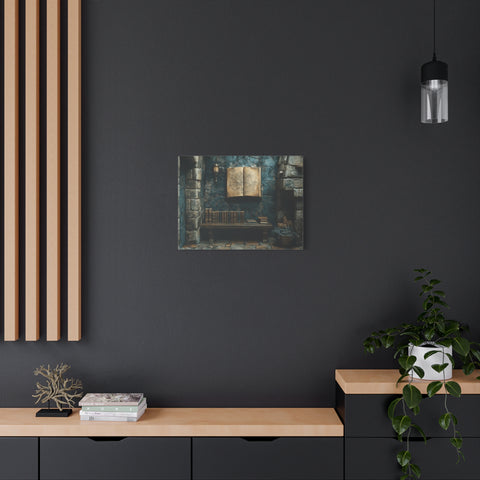 Fantasy Book Nook Wall Art, Cozy Home Decor, Literary Gifts, Reading Corner Artwork, Book Lovers Decor, Magical Canvas Print