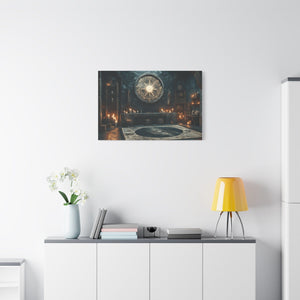 Mystical Matte Canvas Wall Art, Gothic Home Decor, Spiritual Room Decoration, Witchy Aesthetic, Bohemian Wall Hanging