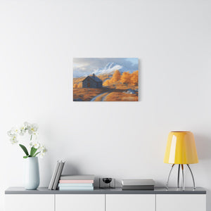 Autumn Landscape Canvas Wall Art, Cozy Home Decor, Nature Print for Living Room, Gift for Art Lovers, Rustic Fall Artwork