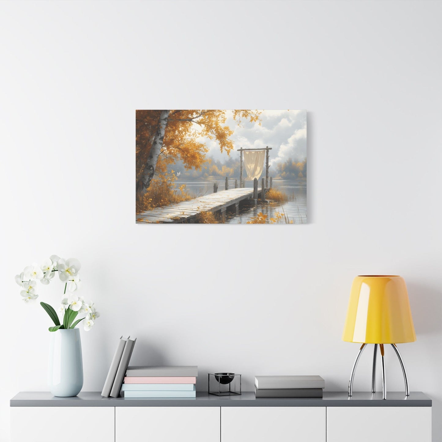 Autumn Serenity Wall Art, Cozy Home Decor, Nature Canvas, Fall Decor, Landscape Artwork, Gift for Nature Lovers