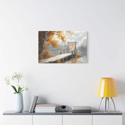 Autumn Serenity Wall Art, Cozy Home Decor, Nature Canvas, Fall Decor, Landscape Artwork, Gift for Nature Lovers
