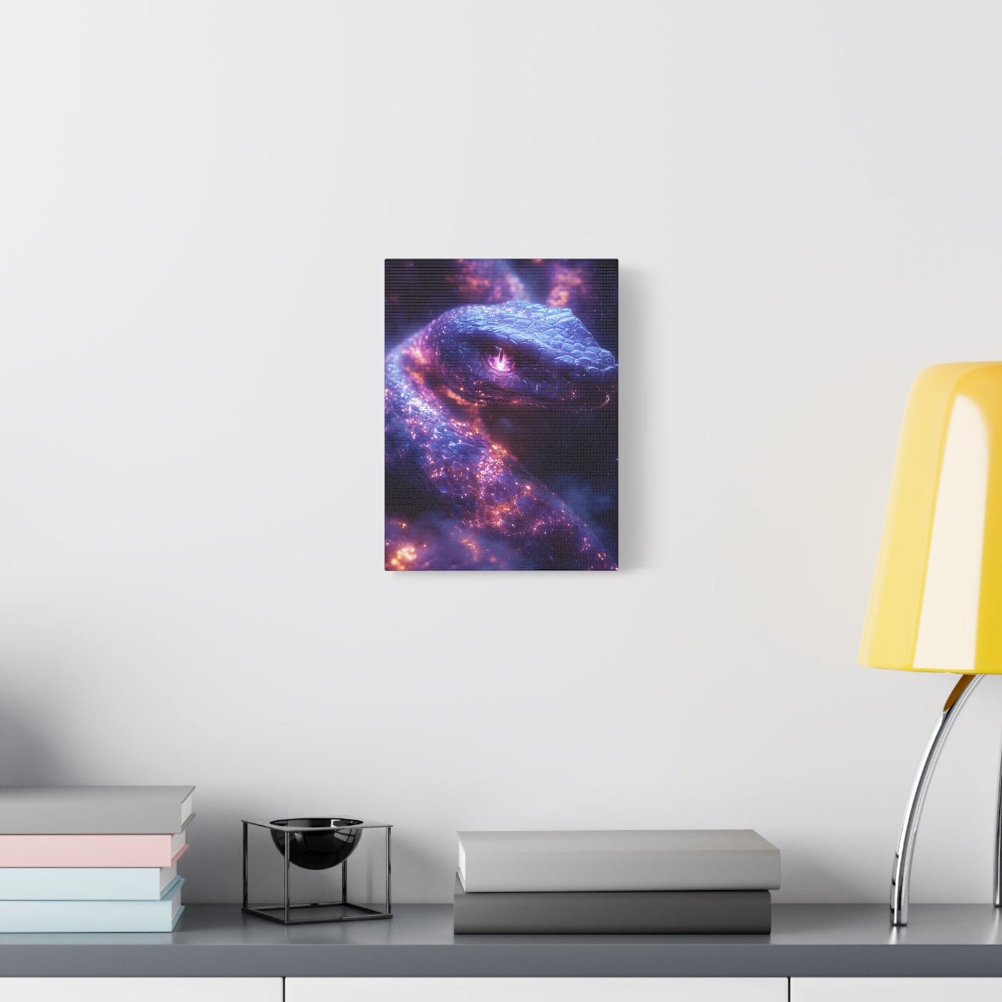 Cosmic Creature Canvas Art, Wall Decor, Home Gallery, Unique Gift, Space-Inspired Art, Mystic Snake Print