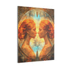 Canvas Art, Gemini Astrological Sign, Stretched Canvas Print, AI Art, Matte Finish, Home Décor Wall Art