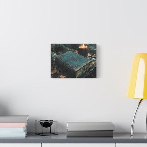 Mystical Canvas Art Print, Wall Decor for Wizardry Lovers, Fantasy Room Decoration, Gift for Bookworm, Gothic Home Accent
