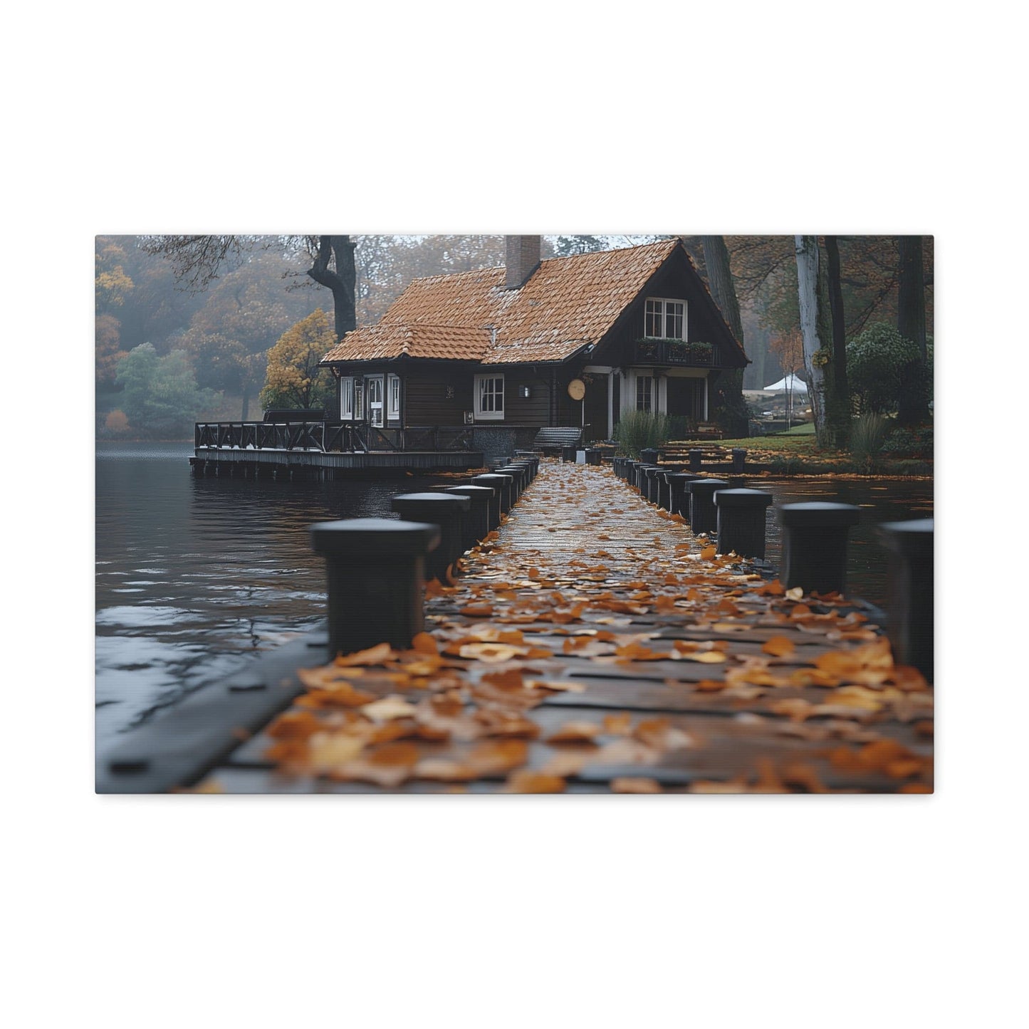 Autumn Landscape Canvas Print, Cozy Home Wall Art, Fall Decor, Nature Photography, Gift for Homeowners, Seasonal Decor