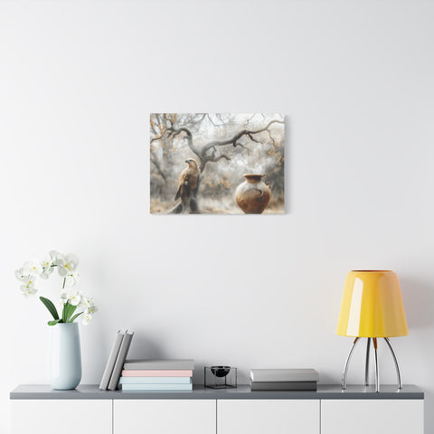 Nature-Inspired Matte Canvas Print, Wall Art, Bohemian Home Decor, Gift for Bird Lovers, Rustic Wall Decor, Wildlife Artwork